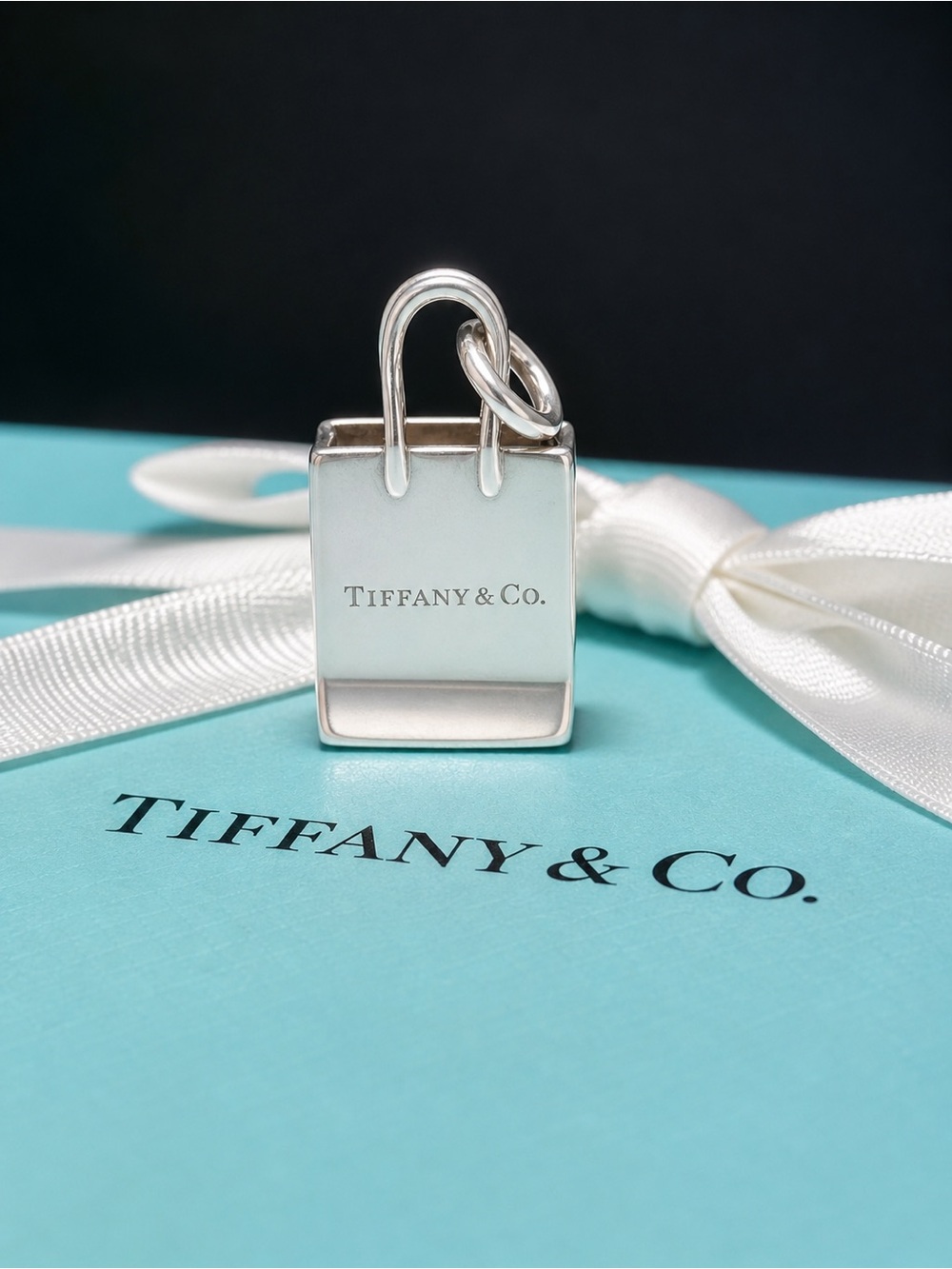 Authentic Tiffany & Co Sterling Silver Shopping Bag Charm